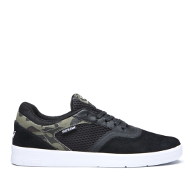 Supra SAINT Lave Sneakers Dame Svart/Camouflage/ Hvite | NO-38054